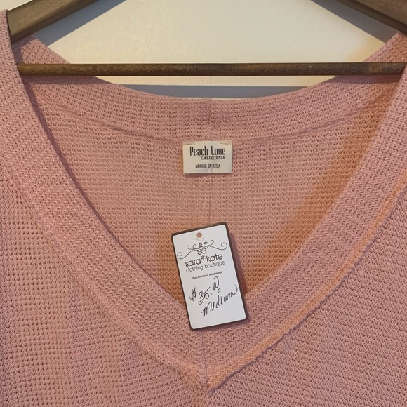 Peach Love Light Pink Breathable Wide Neck Sweater - Picture 2 of 3